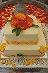 orange wedding cake