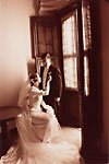 sepia wedding photo